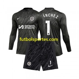 Camiseta Chelsea Robert Sanchez 1 Portero Niño Segunda Equipación 2024/2025 Manga Larga